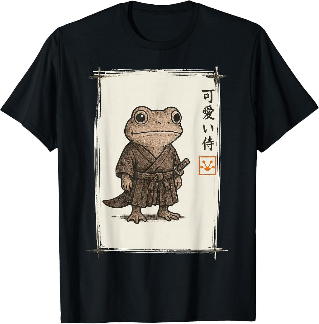 Samurai Frog Japanese Art Anime Funny Gifts Men Women Kid T-Shirt