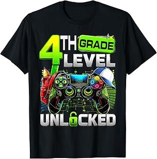 Controller 4th Grade Fourth Level Unlocked First Day Boys T-Shirt