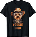 Cute Yorkie Dad Dog Lovers Gift Funny Puppy Yorkie Owner T-Shirt