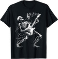 Skeleton Playing Guitar Music Gifts for Men Women Rock Band T-Shirt