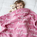Ship Next Day, Personalized Baby Blanket for Boys Girls - Printed in USA, Custom Name Blanket Super Soft Plush Flannel Baby Shower Christmas Easter Gifts for Newborn Toddler Kids