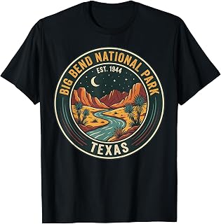 Big Bend National Park Texas Vintage Night Yucca Desert Badg T-Shirt
