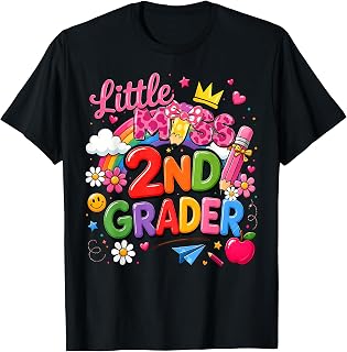 Back to School Little Miss Second Grade Grader Girls T-Shirt