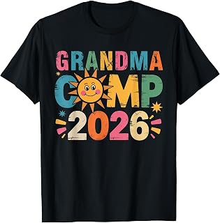 Grandma Camp 2026 Family Vacation Summer Camping Crew Kids T-Shirt