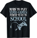 Gamer Born Play Video Game Fun Gaming Men Boys Kids Youth T-Shirt