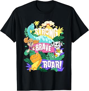Paw Patrol: The Dino Movie Strong Brave Roar Dinosaurs T-Shirt