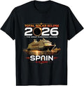 The Great European Eclipse 2026 Spain Cruise Ship T-Shirt