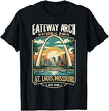 Gateway Arch National Park St Louis Missouri Vintage Badge T-Shirt