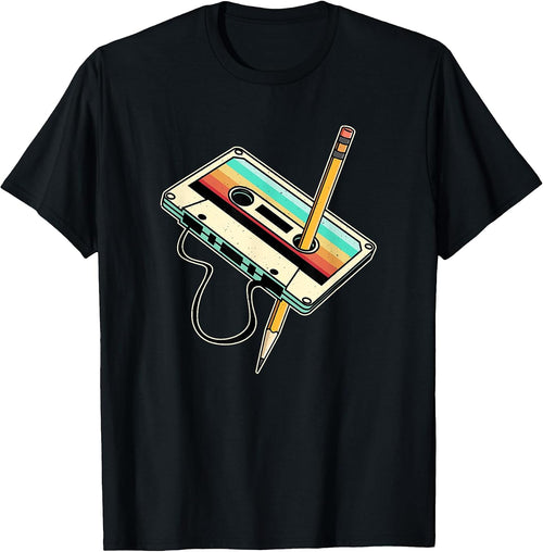 80s 90s Retro Party Costume Nostalgia Cassette T-Shirt