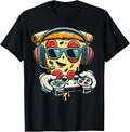 Gaming Pizza Funny Video Gamer Snack Food Lover Men Boys Kid T-Shirt