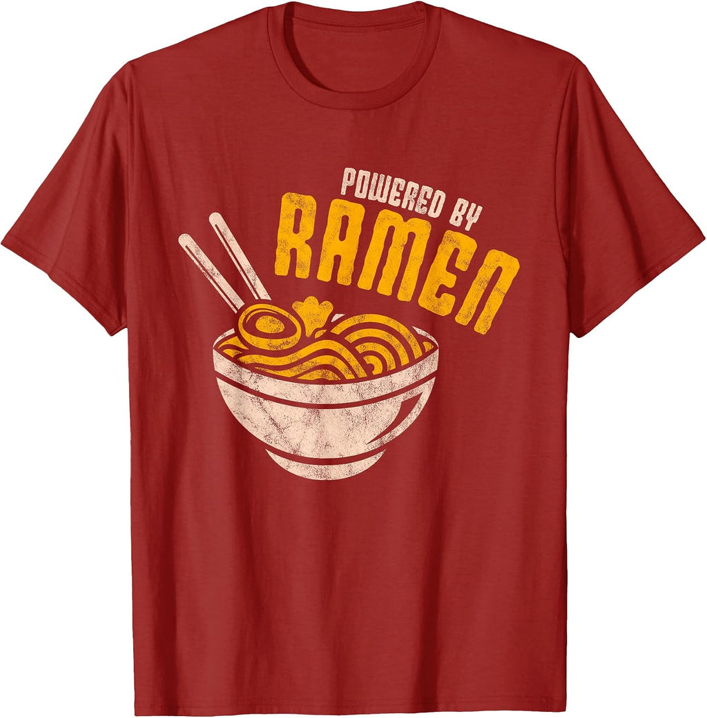 Powered by Ramen Japanese Love Anime Noodles T-Shirt