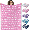 Ships Next Day,Personalized Blanket for Kids Custom Blanket with Name Customized Flannel Blanket Valentines Kids Gifts Throw Blanket for Teen Girls Boys