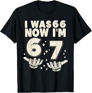 I was 66 Now I'm 67 Funny 67th Birthday Party 67 Year Old T-Shirt