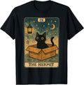 The Hermit Tarot Card Cat Lover Funny Cat T-Shirt