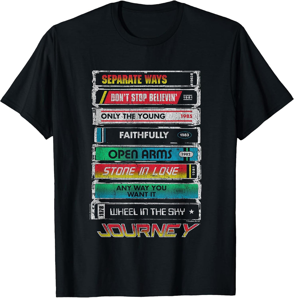 Iconic Tape Deck Hits Retro Vintage Chest Poster T-Shirt