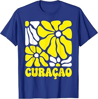 Curacao Floral Boho Flowers Cute Groovy Curacaoan Girl T-Shirt