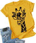 Womens Giraffe T Shirt Summer Funny Graphic Short Sleeve Crewneck Tees Casual Shirt Tops