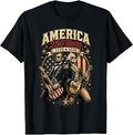 George Washington Abraham Lincoln Playing Guitar 4th July T-Shirt