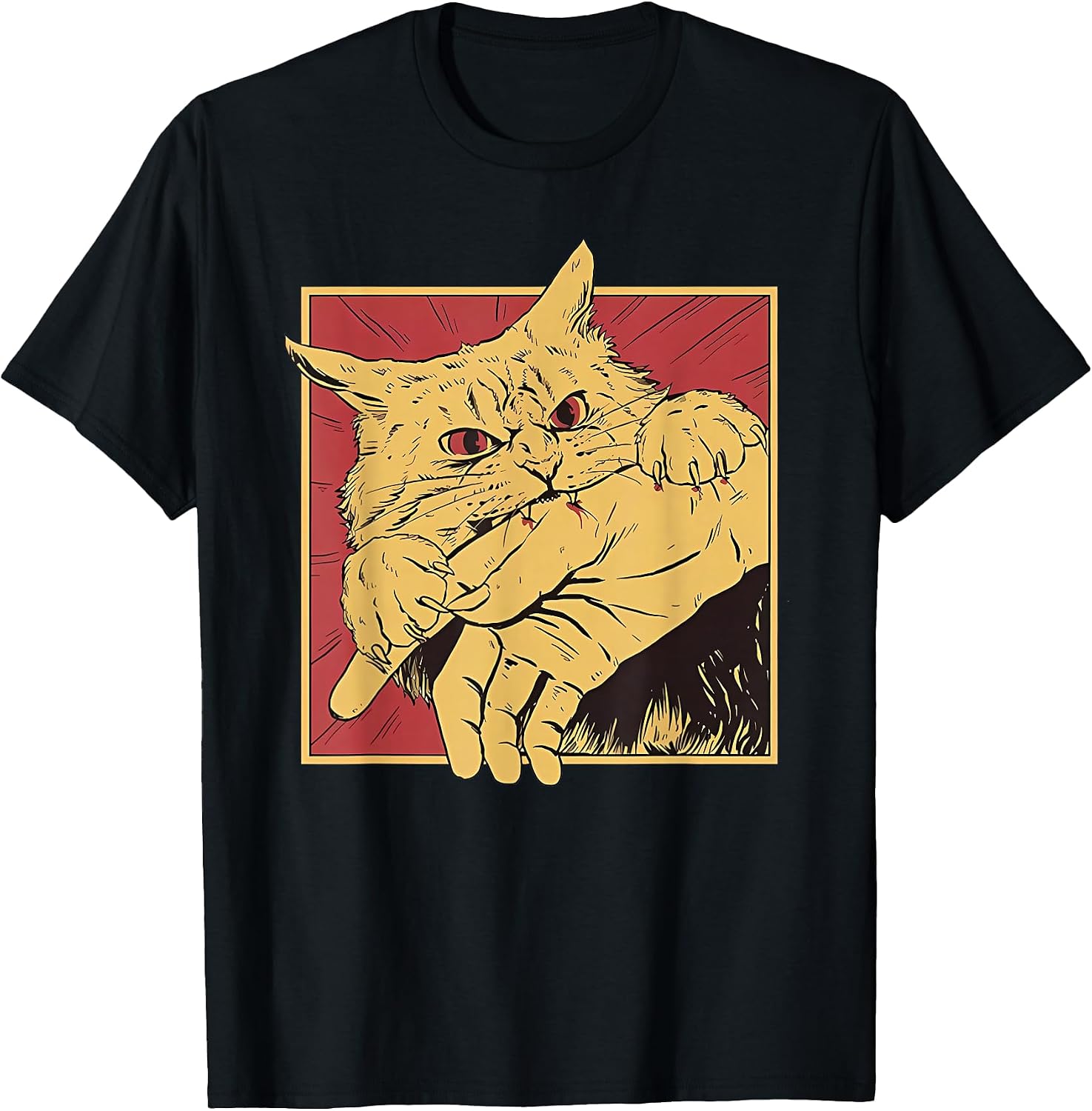 cat bite Anime T-Shirt