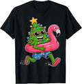 Funny Christmas in July Shirts Christmas Tree Flamingo Float T-Shirt