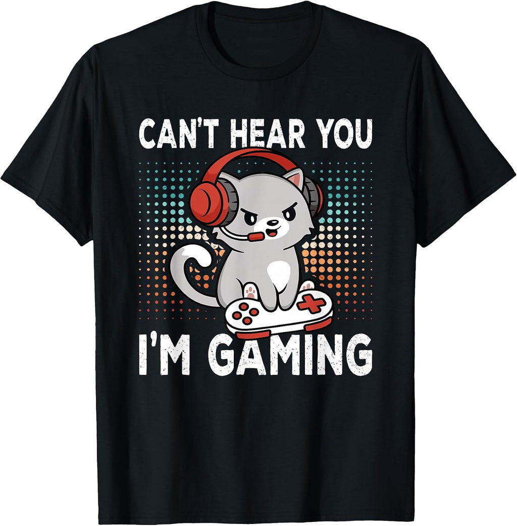 Can't Hear You I'm Gaming Video Games Gamer Kids Teens Boys T-Shirt
