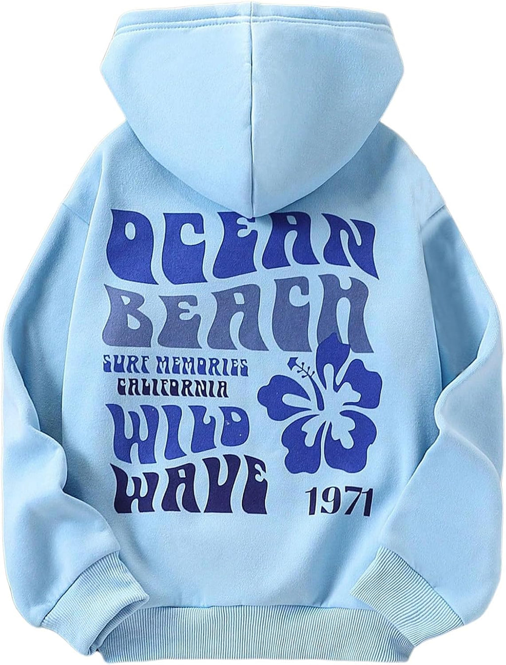 Girl's Floral Graphic Hoodie Long Sleeve Hooded Neck Sweatshirt Pullovers with Pocket