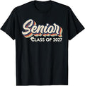 Retro Seniors Class of 2027 Graduation Senior 2027 T-Shirt