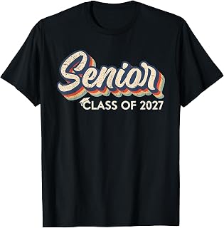 Retro Seniors Class of 2027 Graduation Senior 2027 T-Shirt