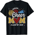 Senior Cheerleader Mom Cheer Class of 2027 Graduation Women T-Shirt