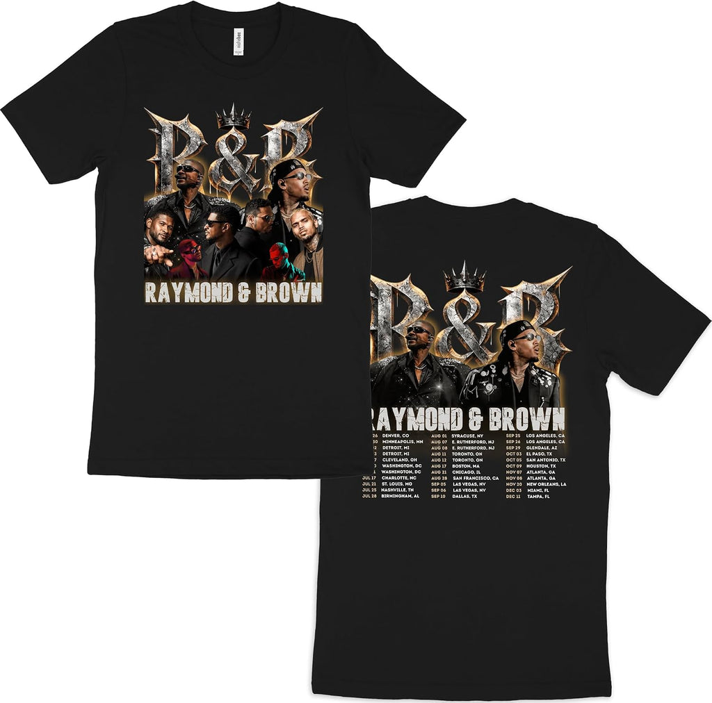 Retro R&B Graphic Tee - Distressed Concert Shirt for Men & Women - Premium Thick Cotton Streetwear Aesthetic Classic T-Shirt