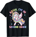 Bruh I'm in 2nd Grade Dab Unicorn Kids Girls Back to School T-Shirt