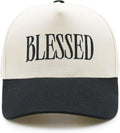 Blessed Trucker Hat, Vintage Embroidered Christian Baseball Caps for Men & Women, Trendy Religious/Birthday Gifts