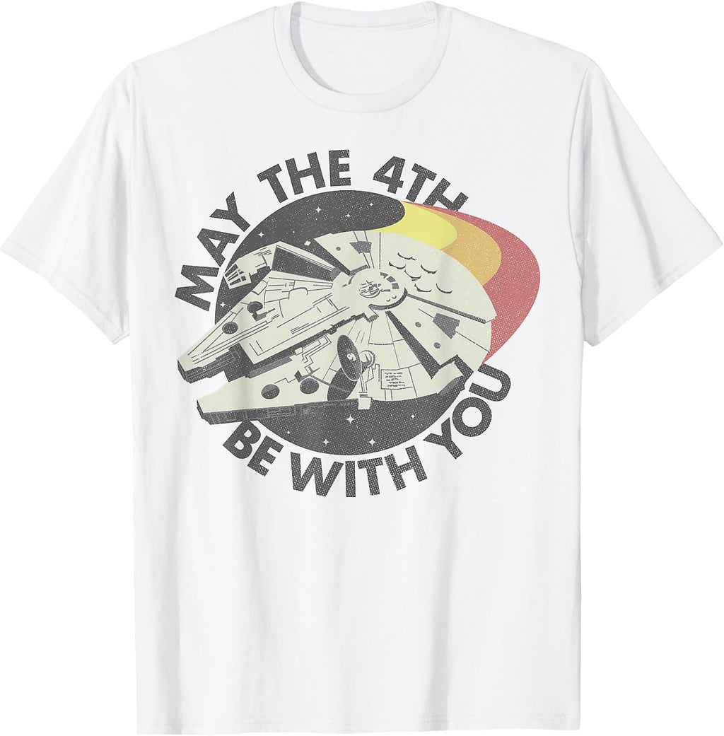 Millennium Falcon Retro May The 4th Be With You T-Shirt