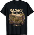 Alsace Est 1648 French Wine Region Alsatian Vineyard T-Shirt