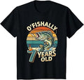 Ofishally 7 Years Old 7th Birthday Fishing T-Shirt