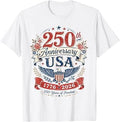 250th Anniversary USA Women Vintage Patriotic 1776 2026 T-Shirt