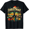 Christmas in July Shirt Men Women Kid Sunglasses Beach Santa T-Shirt