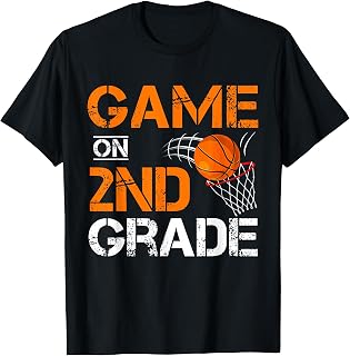 Funny Game On Second Grade Basketball Back to School Kids T-Shirt