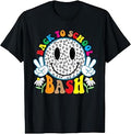 Cute Leopard Smile Face Back to School Bash Teacher Student T-Shirt