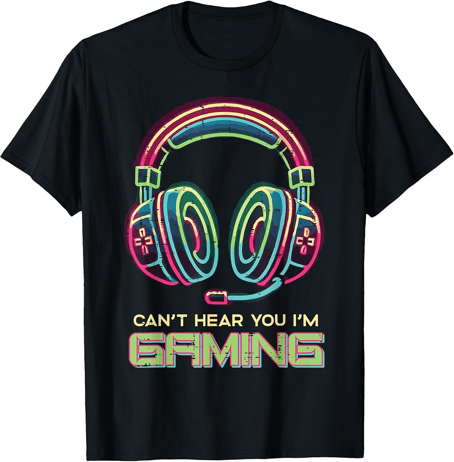 Cant Hear You Im Gaming Headphones Gamer Boys Kids Men Youth T-Shirt