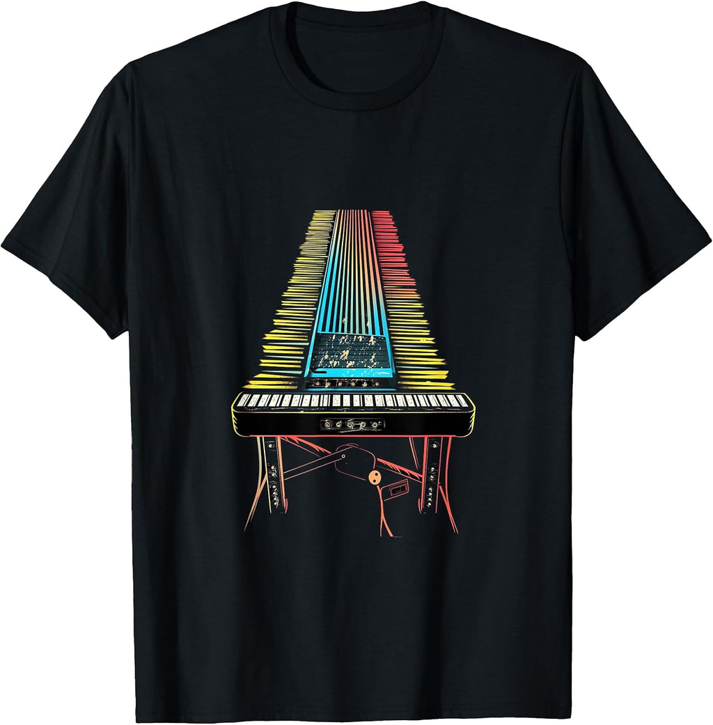 Pedal Steel Guitar Guitarist Band Music 80s Retro Vintage T-Shirt