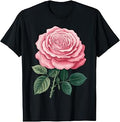 Funny Rose Art for Men Women Kids Red Rose Florist Lovers T-Shirt