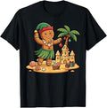 Christmas in July Gingerbread Man Tropical Beach T-Shirt