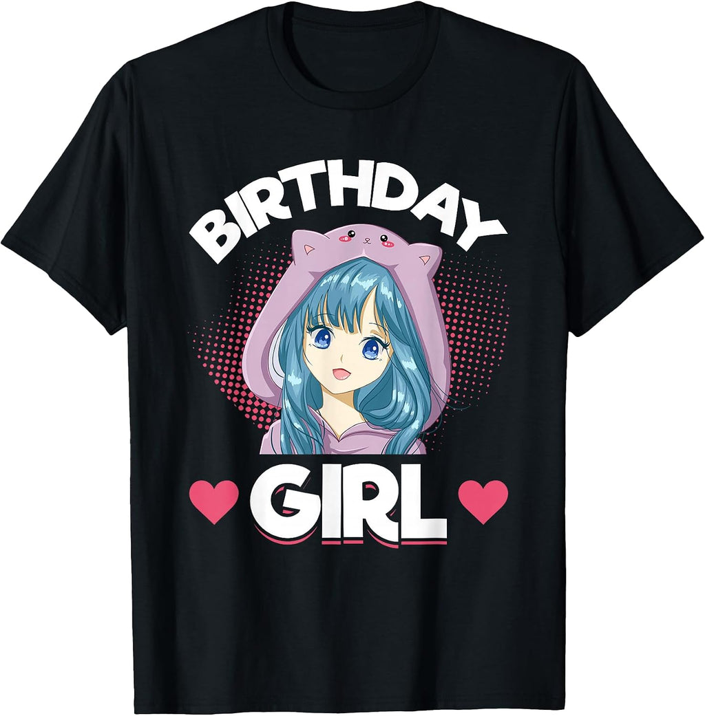 Anime Manga Birthday Girl Birthday T-Shirt