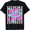 God is Good All The Time Preppy Christian Checkered Stars T-Shirt