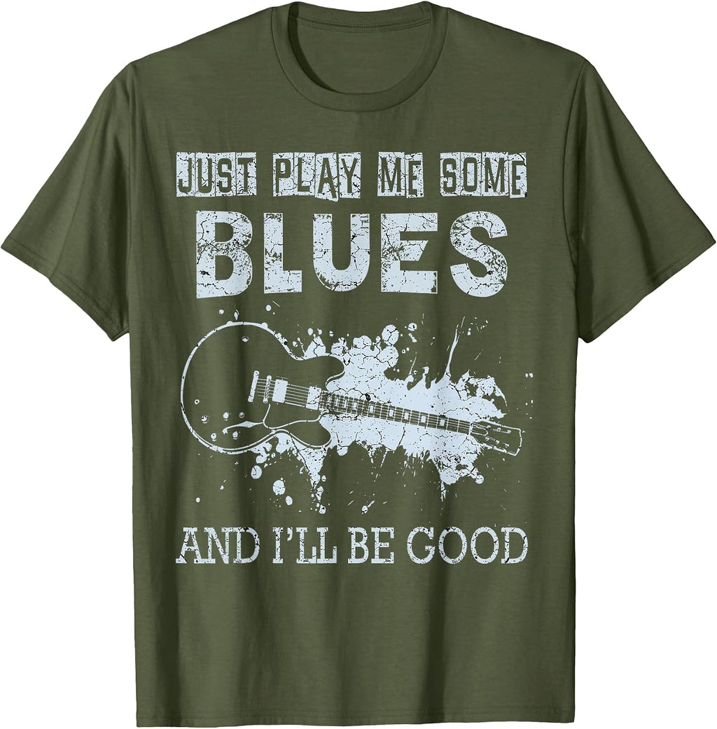 Blues Music Band Lover Vintage Guitar Teacher Funny Blues T-Shirt
