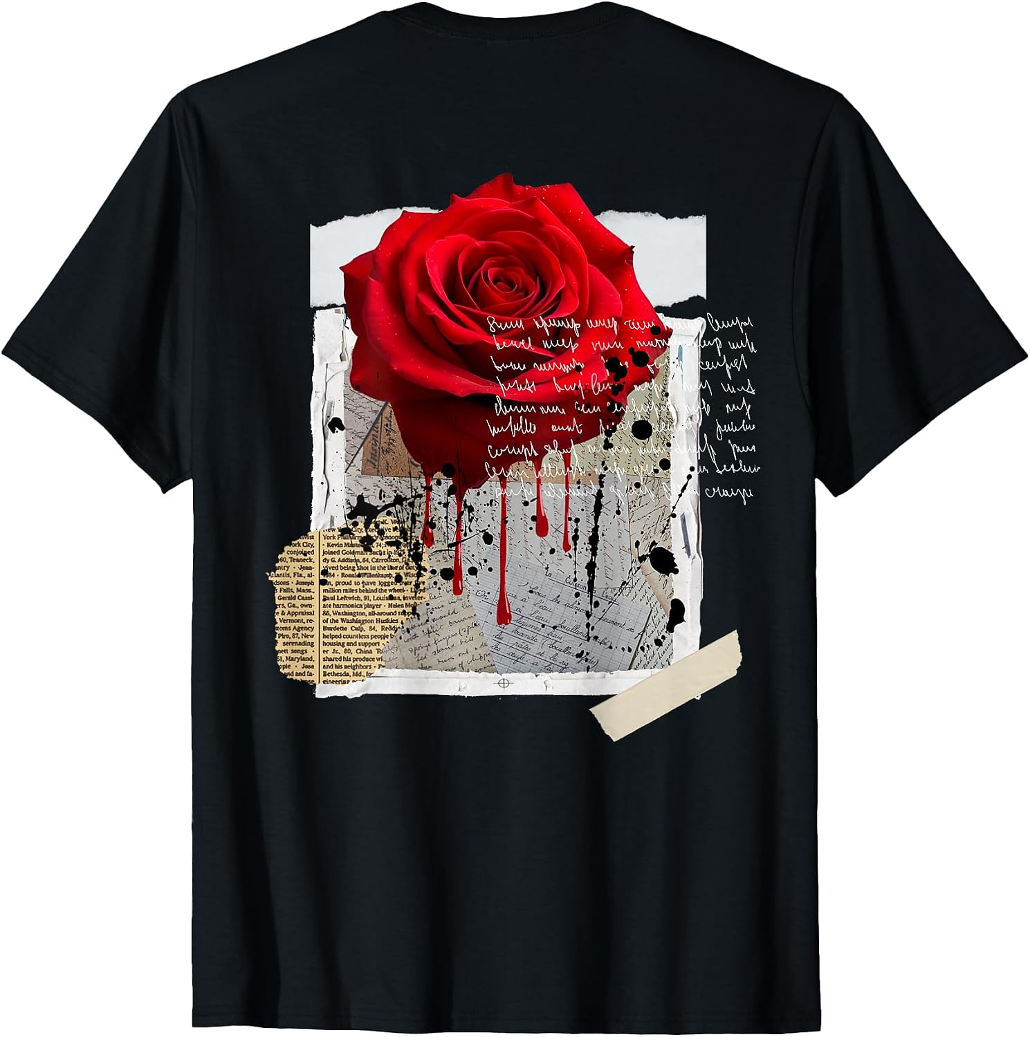 Streetwear Graphic Dark Floral Urban Aesthetic, ON Back T-Shirt