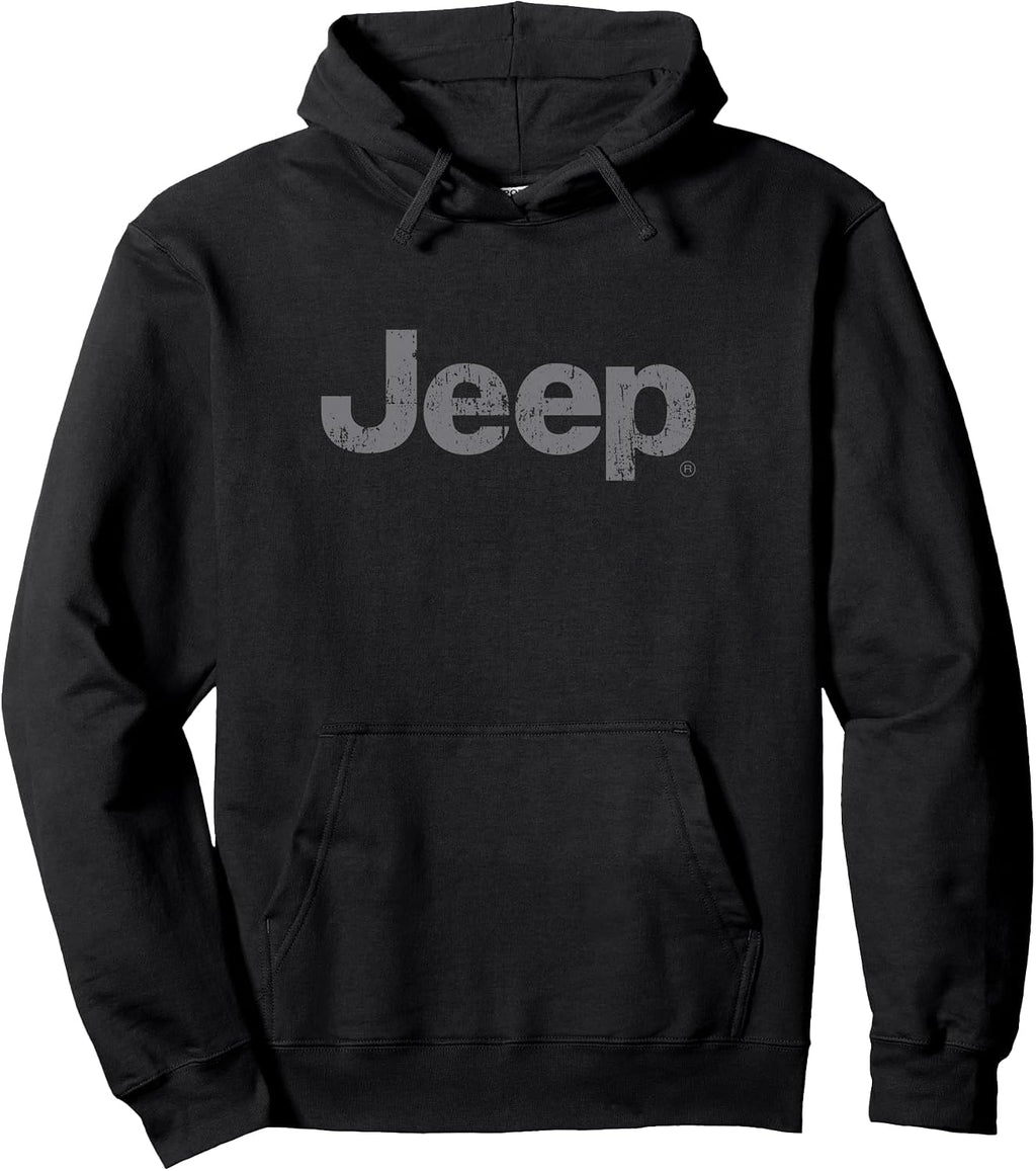 Iconic Distressed Logo -For Men - Classic Graphic Pullover Hoodie