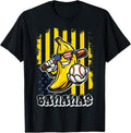 Graphic Banana Proud Name Retro American Flag T-Shirt