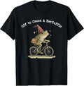 Off to Cause A Kerfuffle Funny Weird Frog Riding Bicycle T-Shirt